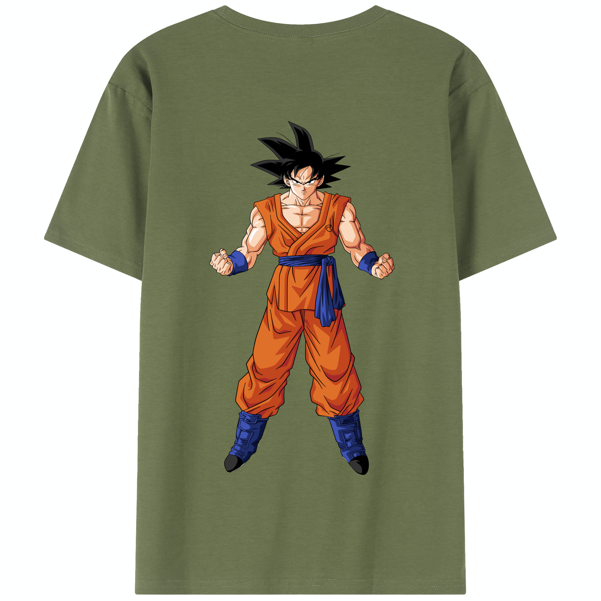 （画像用） ドラゴンボール 孫悟空（そん ごくう）Son Goku カカロット DRAGON BALL Kakarotto 綿100％半袖Tシャツ（背面プリント）
